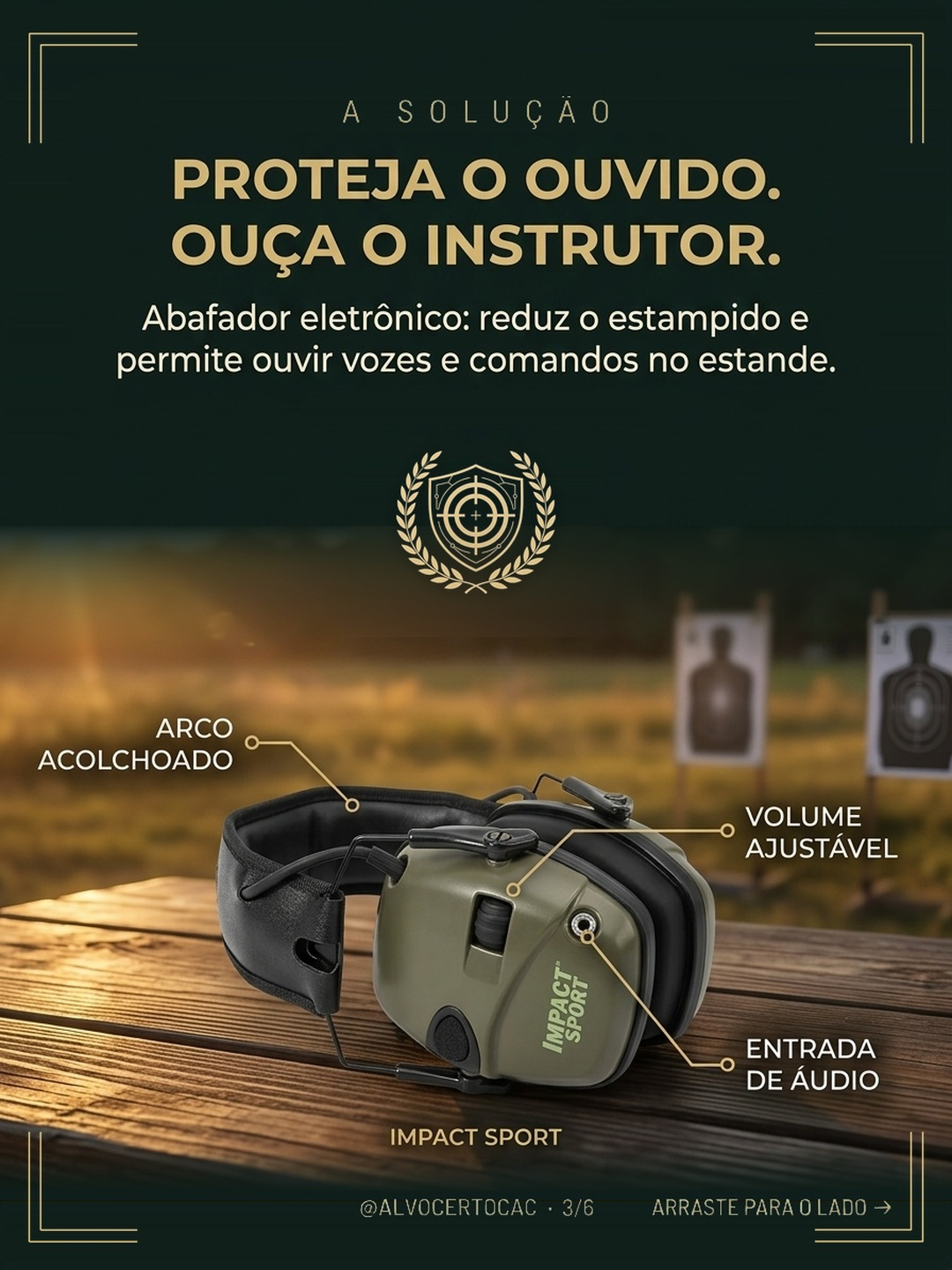Arte da publicação ALVO CERTO: Impact Sport eletrônico
